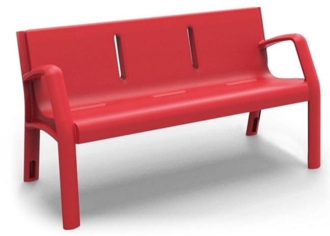 Banc extérieur en plastique pour collectivités - longueur 1700 mm - polyéthylène haute qualité_0
