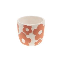 Cache pot Marguerite 14 cm -  Orange Rond Ciment Amadeus 14x14 cm - orange ciment 3520071928562_0