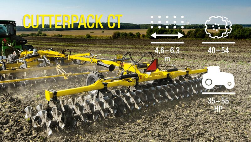 Cutterpack CT - Rouleau agricole BEDNAR - largeur de travail 4,6 à 6,3 m - disques autonettoyants et timon télescopique_0