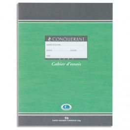 HAMELIN CAHIER D'ESSAIS 17X22 CM 48 PAGES GRANDS CARREAUX PAPIER 60G NF 32 CONQUERANT SEPT