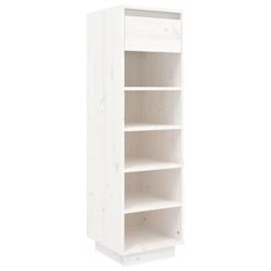 HELLOSHOP26 - Armoire à chaussures range chaussures rangement meuble entrée couloir salon 30 x 34 x 105 cm bois de pin massif blanc 02_0021445 - bla_0
