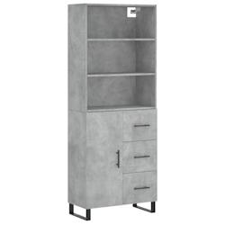 Helloshop26 - Buffet bahut commode armoire meuble de rangement organisateur cuisine salle de séjour salon haut 69,5 x 34 x 180 cm 02_0034563 - 300021_0