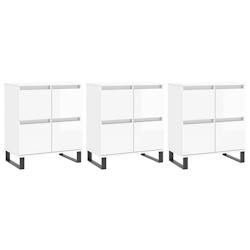 Helloshop26 - Buffet bahut commode armoire meuble de rangement organisateur cuisine salle de séjour salons 3 pcs brillant bois 02_0037026 - 300021317_0