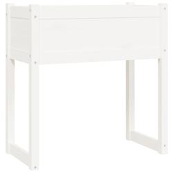 Helloshop26 - Jardinière bac lit surélevé plantes fleurs terrasse jardin 78 x 40 x 81 cm bois massif de pin blanc 02_0037859 - 3000217636969_0