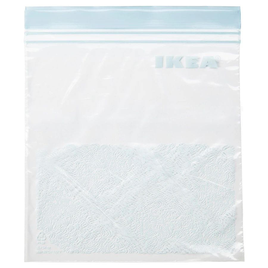 Istad - sacs plastique à motif à fermeture zip - ikea - 19x21,5 cm/1 litre_0