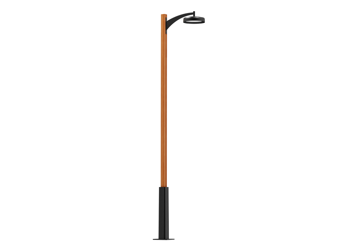 Mât résidentiel Fusta 60 - Base en acier galvanisé et réhausse en bois exotique traité_0