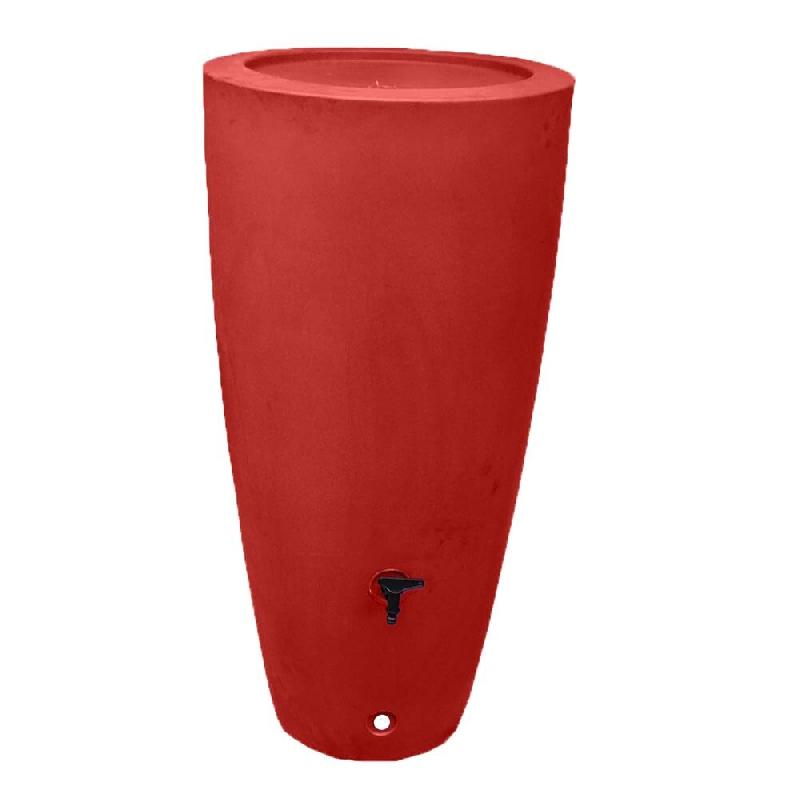 PLAST'UP ROTOMOULAGE Pot conique récupérateur d'eau de pluie aérien 200l - ROUGE - rouge 0036336945029_0