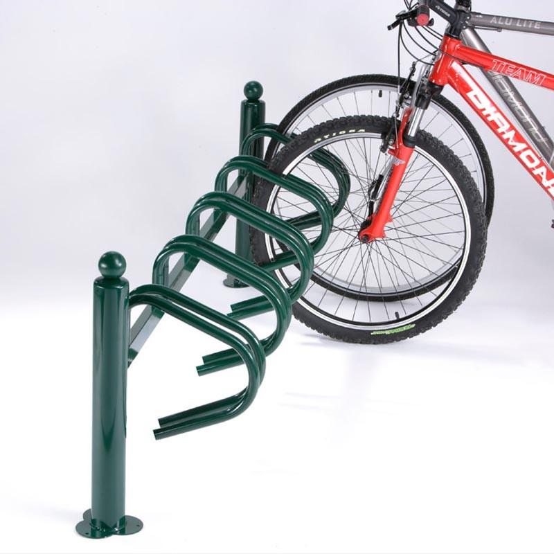 Système Support Range porte vélo Râtelier inclinable 3 vélos Garage pratique au sol ou mural acier helloshop26 3408208