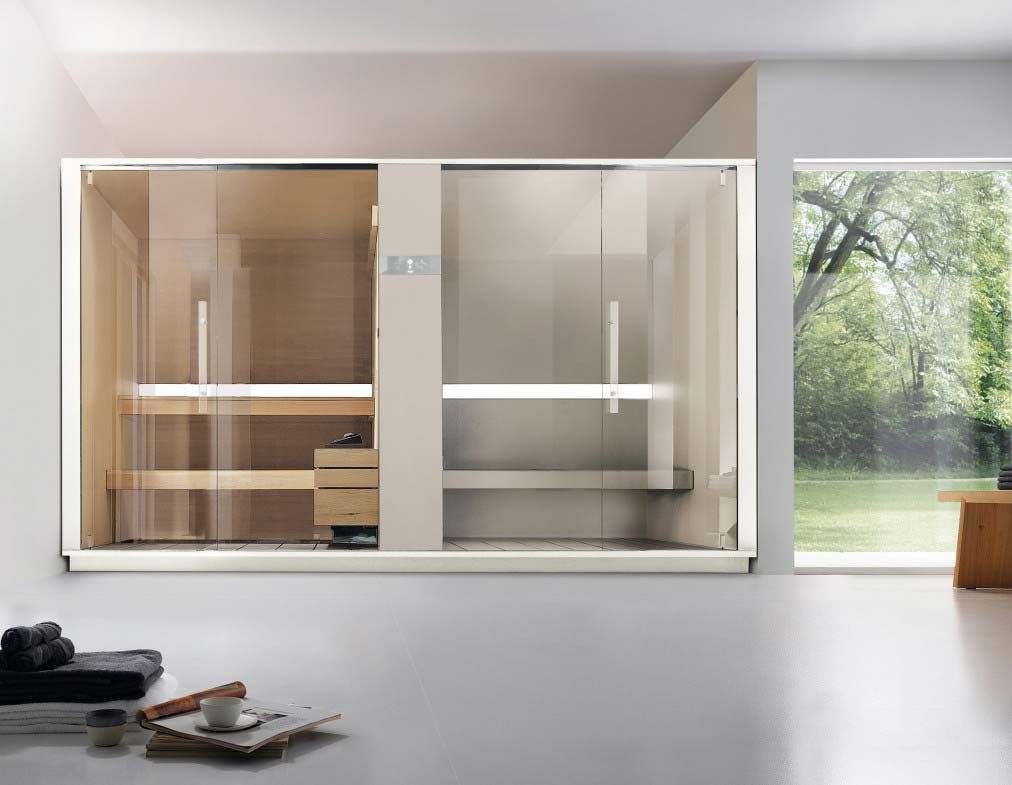 Combiné sauna et hammam Logica SH et LogicaFilo SH - Pool and Co - Standard : 373 x 171 x 217H_0