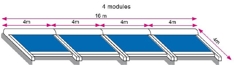 Store de Toit Toile Dickson Acrylique Extérieur 4 Modules Motorisés pour Véranda et Pergola Sur Mesure Référence: store de toit Dickson 4 modules_0