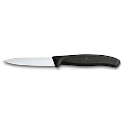 Victorinox Couteau à légumes Swiss Classic 8 cm, mi-pointu, avec lame extra-tranchante, noir - noir inox 6.7603_0