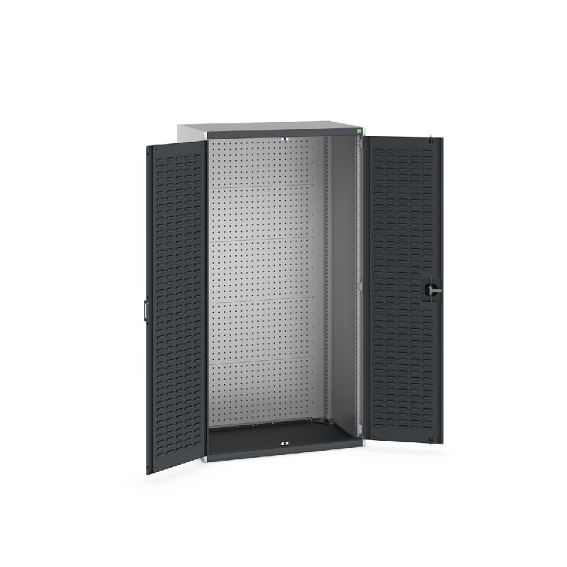 Armoire d'atelier Cubio SMF-10620-2.1 - Portes à bacs et fond perforé - 1050x650x2000 mm_0