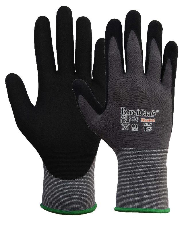 RUVIGRAB - Gants en nylon/Lycra 15G avec revêtement nitrile microporeux respirant - Confort et dextérité_0