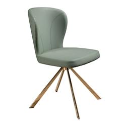 AC ANGEL CERDA Angel Cerdá Chaise pivotante en simili-cuir vert clair 4183C 49 x 63 x 83 - vert fourrure 8435631041184_0