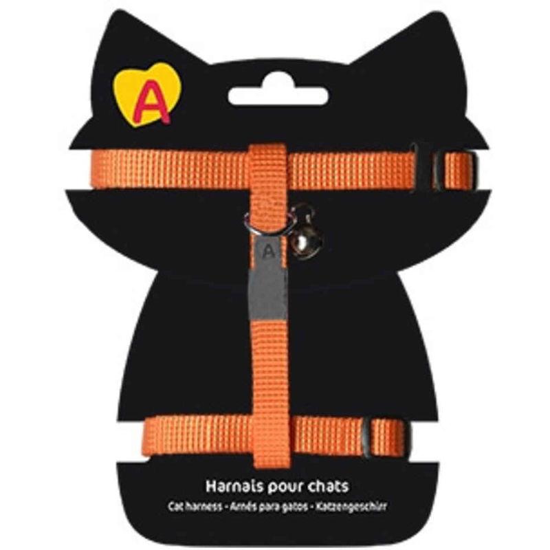 HARNAIS BASIC POUR CHAT - ORANGE - ANIMALIS