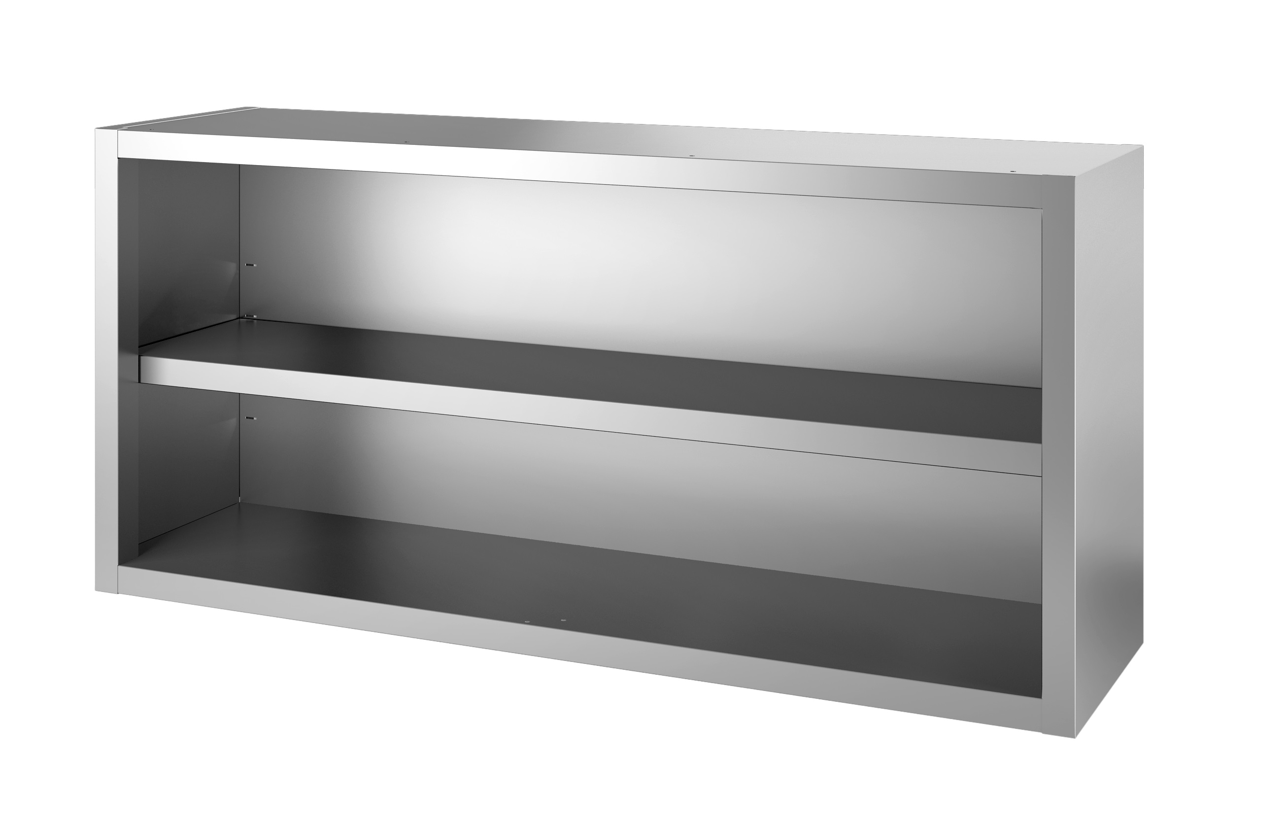 Armoire de travail en inox ECO 20x7 ouverte sans dosseret