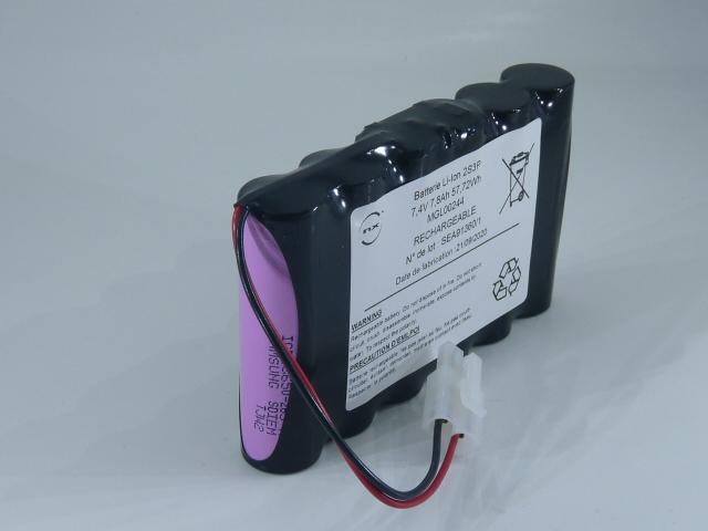 BATTERIE LI-ION 6X 18650 2S3P ST1 7.4V 7800MAH TAMYA_0