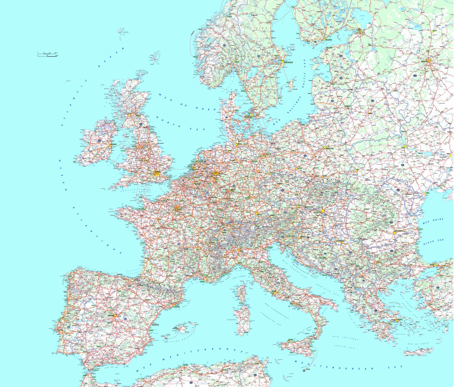 Carte allemagne, benelux, autriche et république tchèque michelin_0