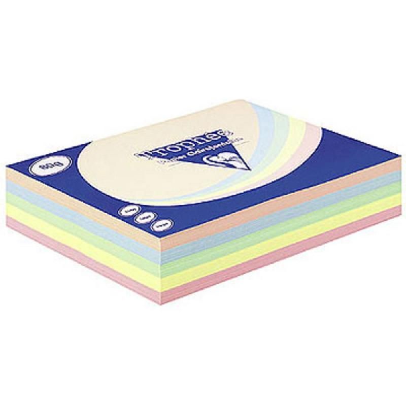 CLAIREFONTAINE PAPIER COULEUR A4 COULEURS PASTEL ASSORTIES DE 80 G/M² (PRIX À L'UNITÉ)