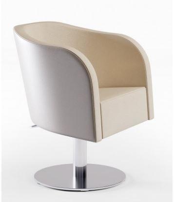 Fauteuil de coiffure TAL - Design classique et confortable - Personnalisable avec choix de piètements et revêtements_0