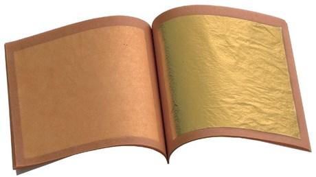 FEUILLE D'OR CARNET DE 25 FEUILLES 8 X 8 CM