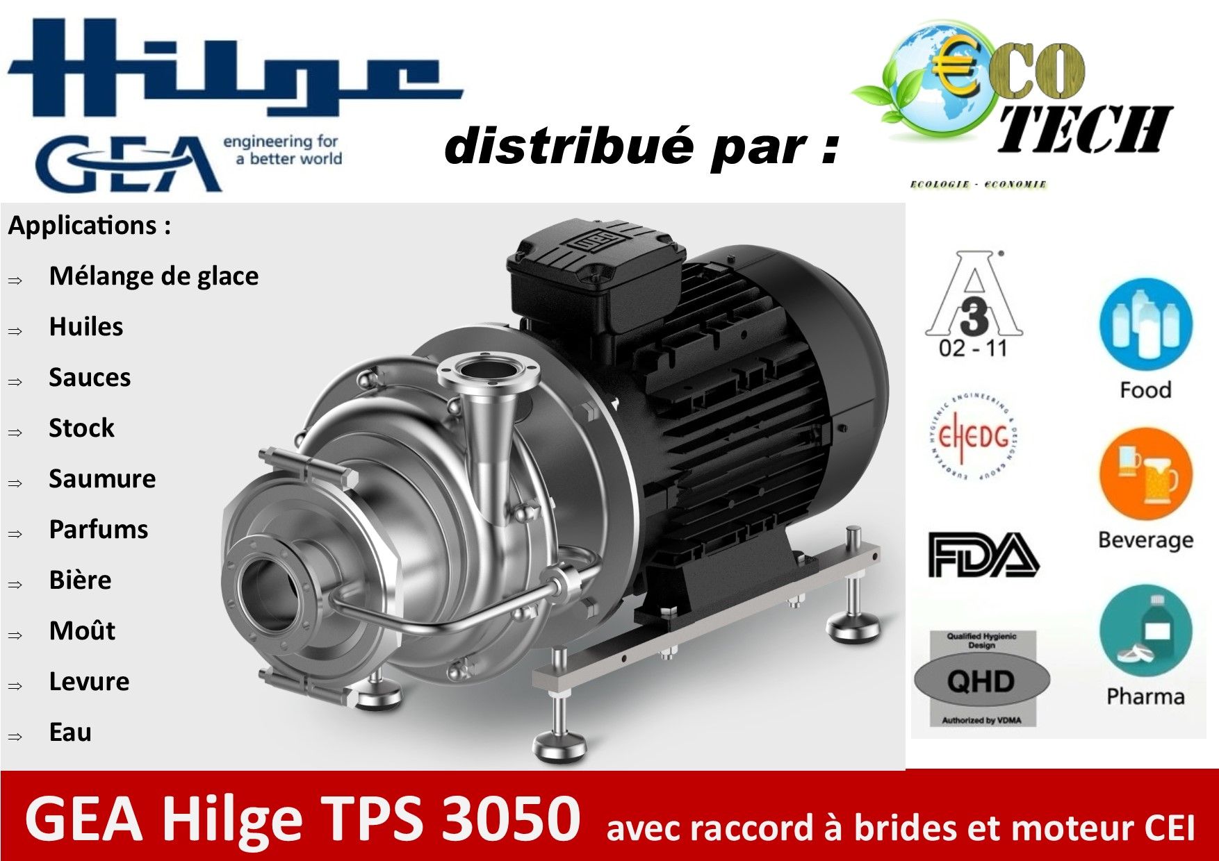 Gea hilge tps pompe hygiénique auto-amorçante agroalimentaire pharmaceutique_0