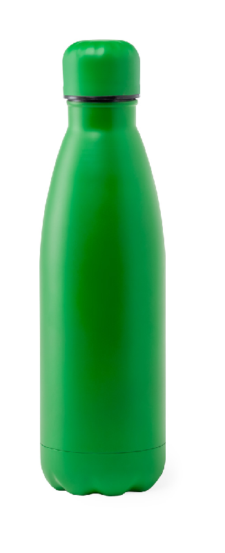 Gourde de sport en acier inoxydable - Forme bouteille - 790 ml - Couleur verte - Livrée en boîte cadeau_0