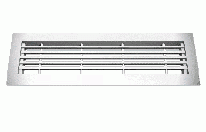 Grille de soufflage universelle FLE - Installation au sol - Aluminium anodisé ou peint - Compatible gaines rectangulaires et boîte BDR_0