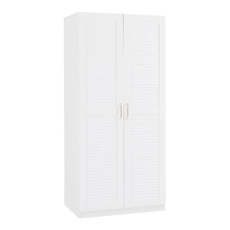 Helloshop26 - Armoire étagère meuble de rangement de chambre 1 étagère MDF 176 x 80 x 52 cm blanc 03_0008868 - blanc Bois manufacturé 3000224386130_0