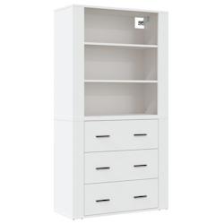 Helloshop26 - Buffet bahut commode armoire meuble de rangement organisateur cuisine salle de séjour salon haut bois d'ingénierie 02_0032782 - 300021_0