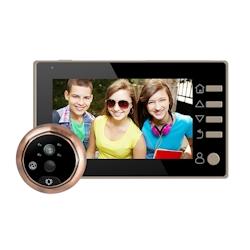 Interphone Vidéo Intelligent 4.3 Pouces 3MP Vision Nocturne Détection Mouvement + SD 32Go Or YONIS - doré 3615616791180_0