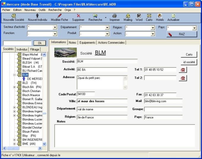 Logiciels de gestionnaire de contacts