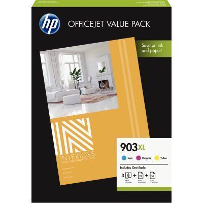 Lot de 3 cartouches d\'encre à la marque HP 1CC20AE cyan magenta jaune_0