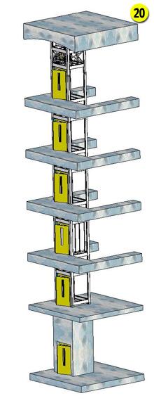Monte charge electrique 6 niveaux sur mesure