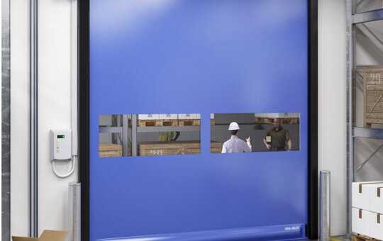 Porte souple rapide S 7040 avec panneau de commande, afficheur digital et système autoréparable_0