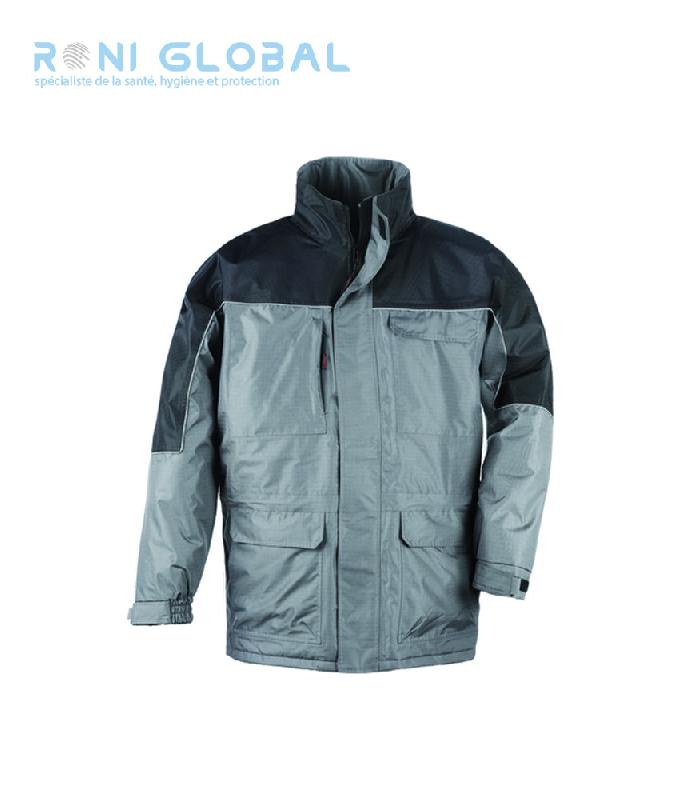 Parka de travail coupe-vent, anti-pluie et anti-froid en polyester pongé enduit PVC - Ripstop Coverguard - Normes CE EN14058 et EN343_0