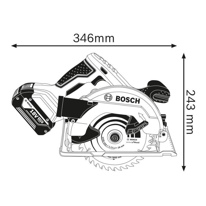 Scie circulaire gks 18-57 solo carton - BOSCH | 0 601 6A2 200_0