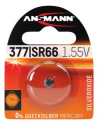 Silberoxid pile bouton SR66 / SR626 / 377 - 1.55V - 17mAh - Emballage blister_0