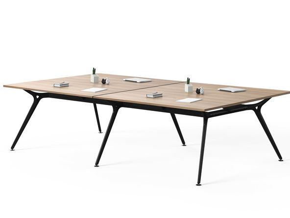 Table de réunion Arkitek XL Actiu - piètement aluminium - plateau bois - L241 P160 cm - 6 finitions_0