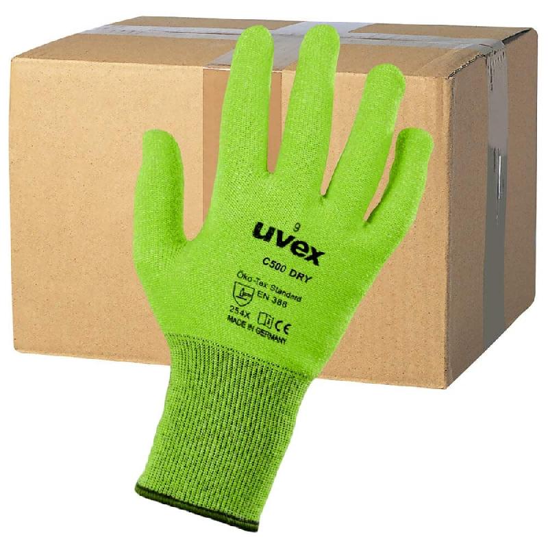 UVEX C500 DRY - 60499 - Gants de protection anti-coupure en polycoton, fibre de verre et plastique - Multicolore_0