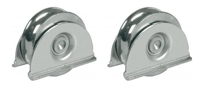 Roue à rainure ronde de 80 mm 20,5 mm dans un support à tête fraisée - Lot de 2_0