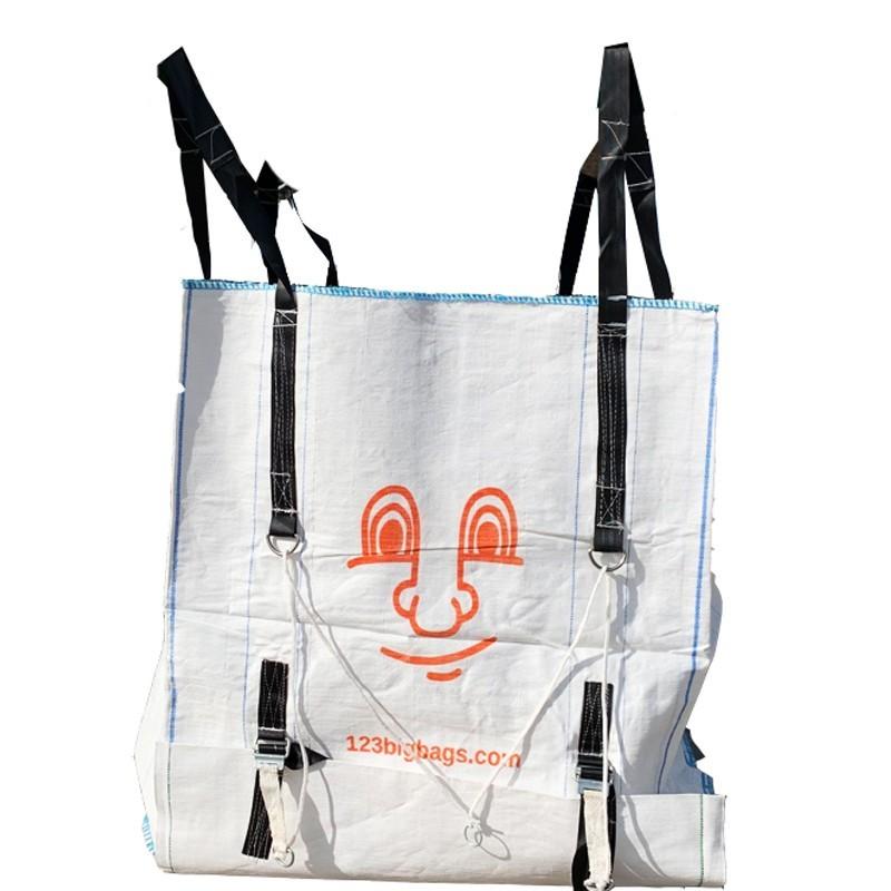 Big bag réutilisable 000-56p - 90x90x110cm - 1m³ - Polypropylène tissé 220g/m² - Fond ouvrant total - Charge 1500kg_0