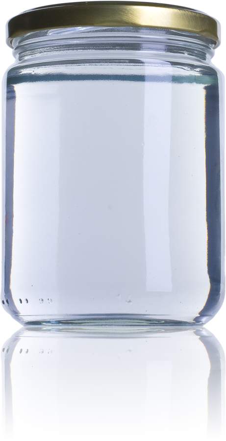 Bocal en verre 445ml - Ref 16 TO-077 - Cylindrique, verre blanc_0