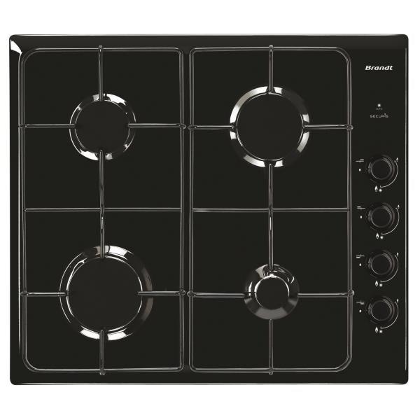 BRANDT Table de cuisson gaz BPE6410B - noir BPE6410B_0