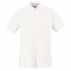 FRUIT OF THE LOOM, Polo homme, manches courtes, patte de boutonnage 3 boutons ton sur ton, blanc, XL, - XL blanc 7865540357303_0