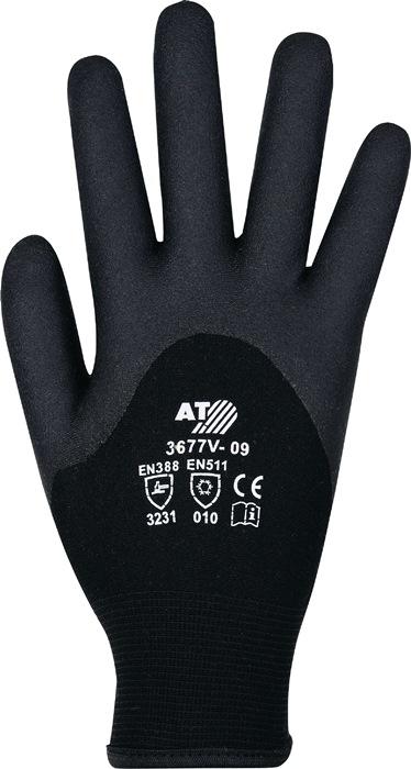 Gant de protection contre le froid taille 9 noir EN 388, EN 511 catégorie EPI II boucles Terry ASATEX_0