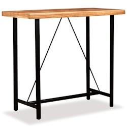HELLOSHOP26 - Table haute mange debout bar bistrot bois massif de sesham 120 cm 0902088 - noir 0902088_0