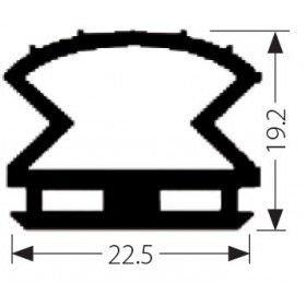 Joint JCD029N - Coloris noir - Vendu au mètre pour chambre froide, portes isothermes et pivotantes_0