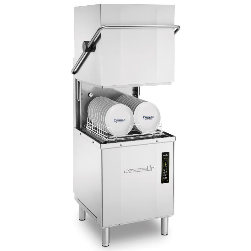 Lave-vaisselle à capot Casselin - cuve inox AISI 304 - porte double paroi - production jusqu’à 1320 paniers/heure_0