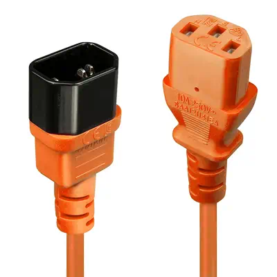 LINDY 2m IEC Extension Lead Orange_0